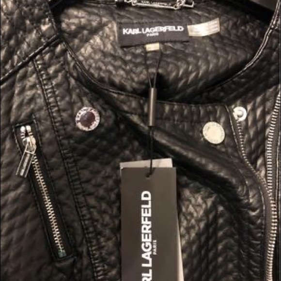 Karl Lagerfeld faux leather bomber jacket - Picture 4 of 4